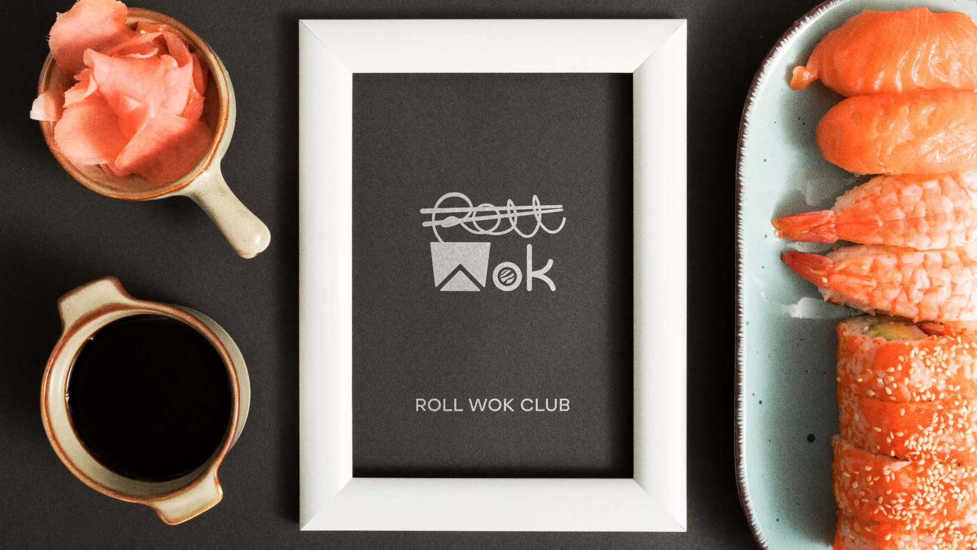 Разработка логотипа суши-бара «Roll Wok Club» в Моршанске
