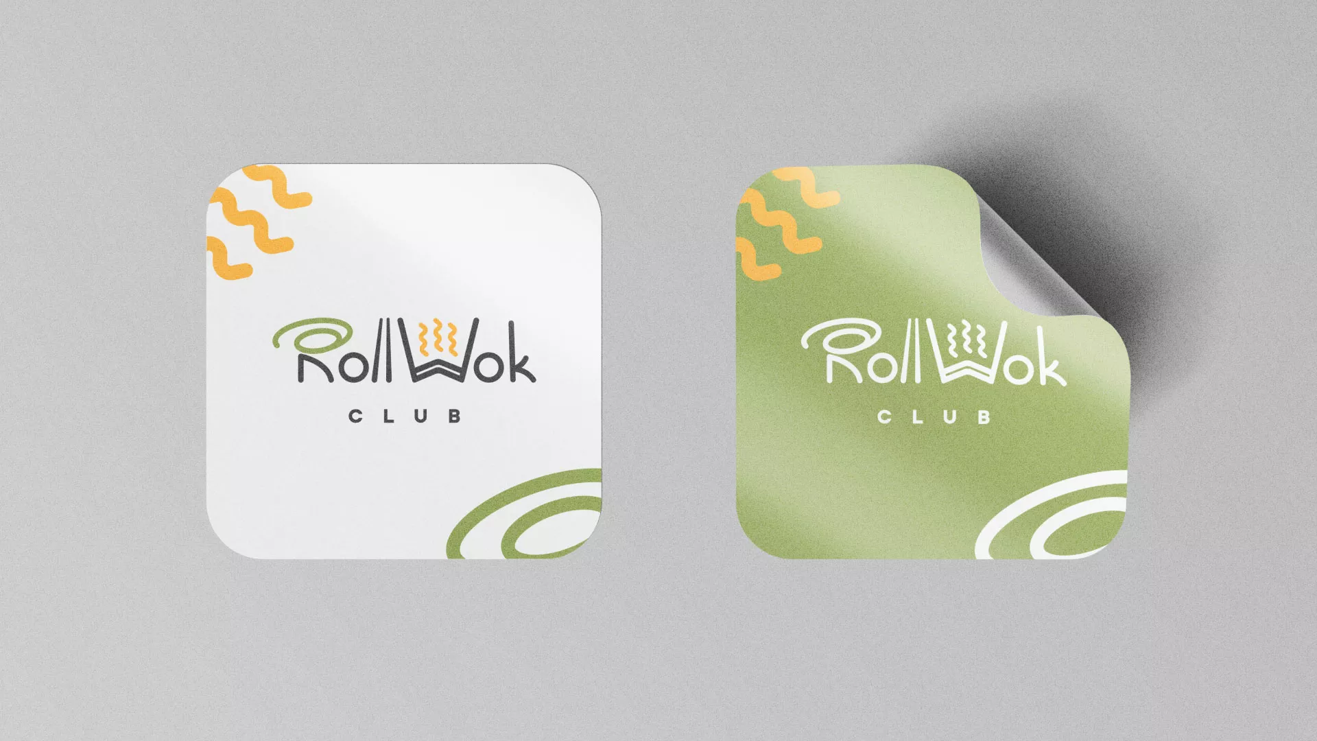 Разработка логотипа и фирменного стиля суши-бара «Roll Wok Club» в Моршанске